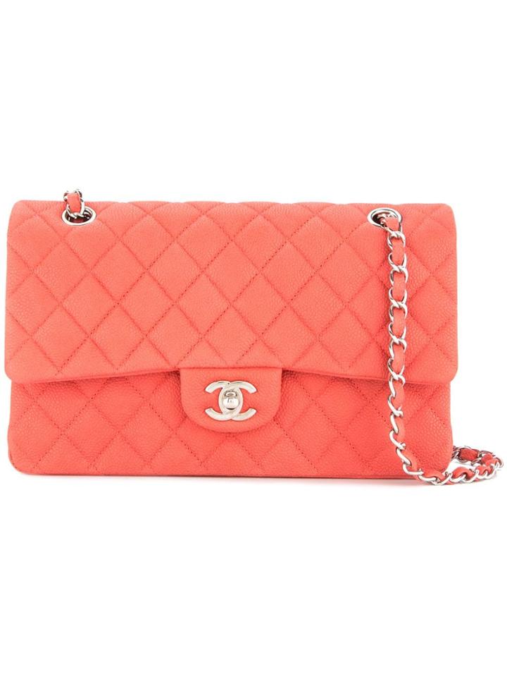 Chanel Vintage Double Flap Chain Shoulder Bag - Pink & Purple