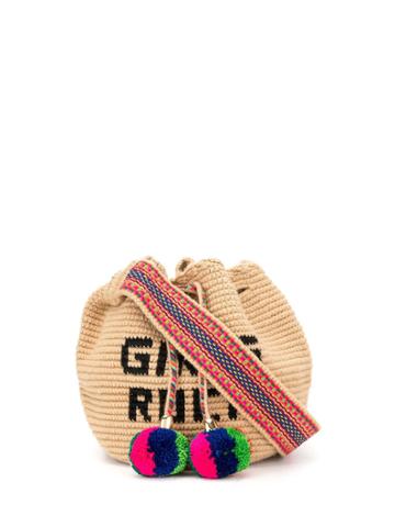 Soraya Hennessy Mochila Woven Bucket Bag - Brown