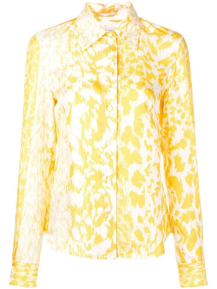 Victoria Beckham Leopard Print Shirt - Yellow
