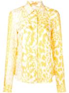 Victoria Beckham Leopard Print Shirt - Yellow