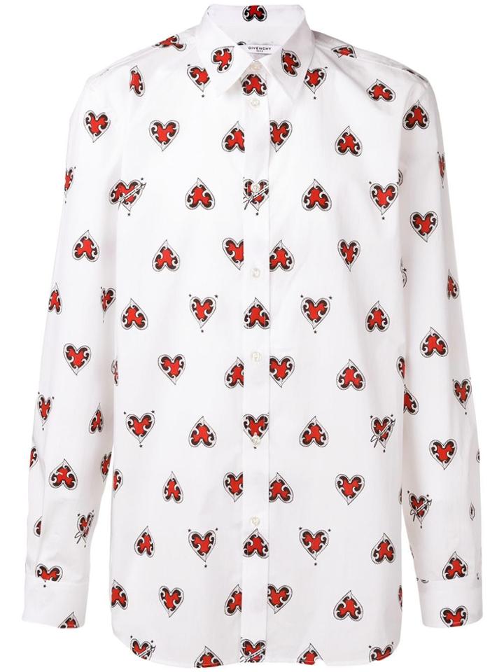 Givenchy Heart Print Shirt - White
