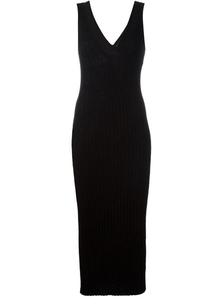 James Perse Deep V-neck Midi Dress