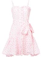 Lisa Marie Fernandez Ruffle Mini Slip Dress - Pink & Purple