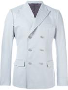 Dolce & Gabbana Double Breasted Jacket, Men's, Size: 48, Blue, Polyester/cupro/cotton/polyester
