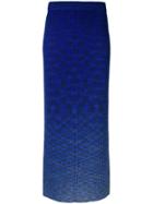 N.peal Gradient Knitted Pencil Skirt - Blue