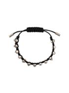 Alexander Mcqueen Skulls Drawstring Bracelet - Black