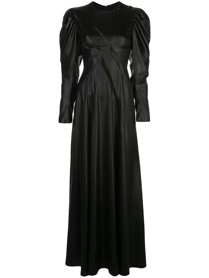 Sies Marjan Satin Maxi Dress - Black