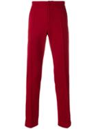 Valentino Contrasting Band Slim Fit Trousers - Red