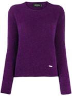 Dsquared2 Textured Crew Neck Jumper - Purple