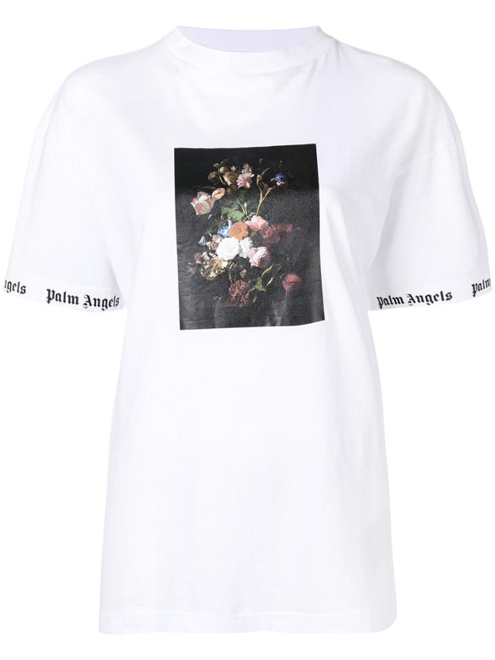 Palm Angels Flower Photo Print T-shirt - White