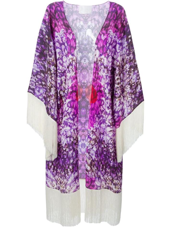 Athena Procopiou Fringed Floral Kimono