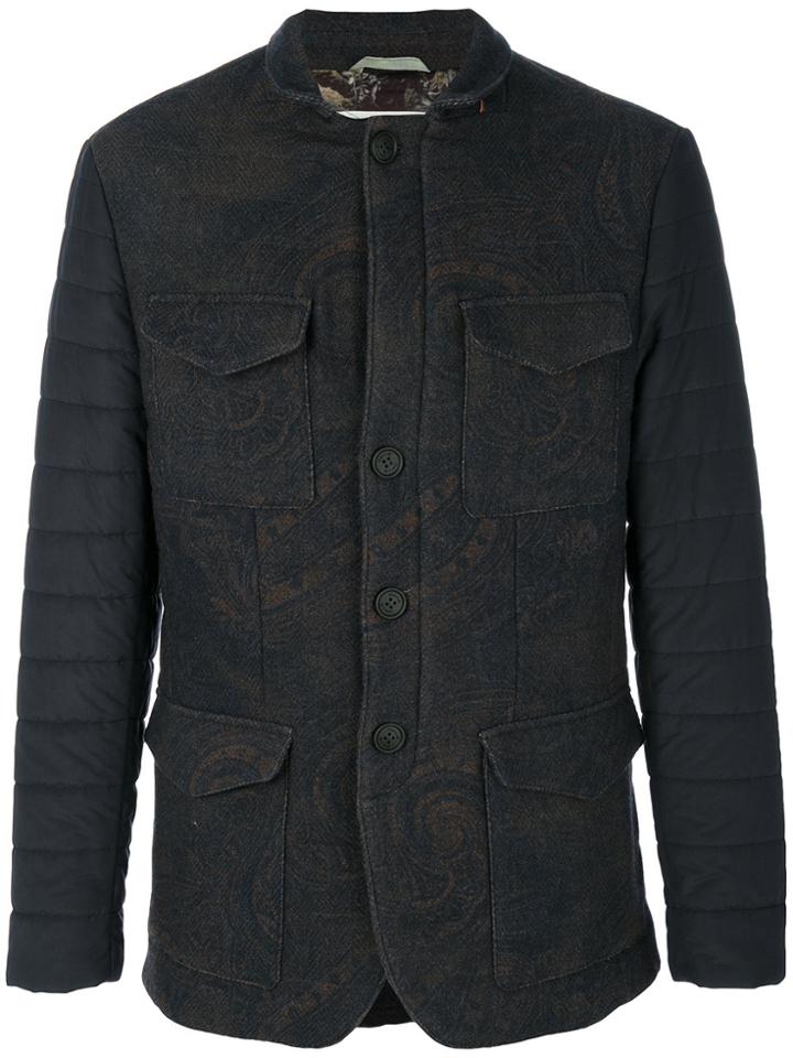 Etro Paisley Print Padded Jacket - Grey