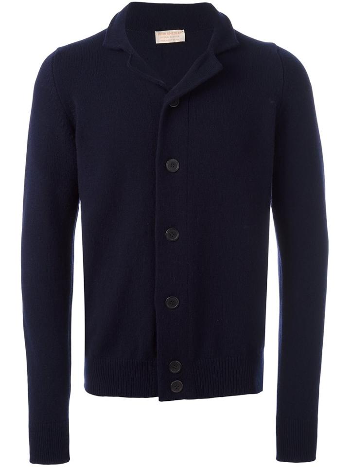 John Smedley 'grable' Cardigan, Men's, Size: Xxl, Blue, Cashmere/merino