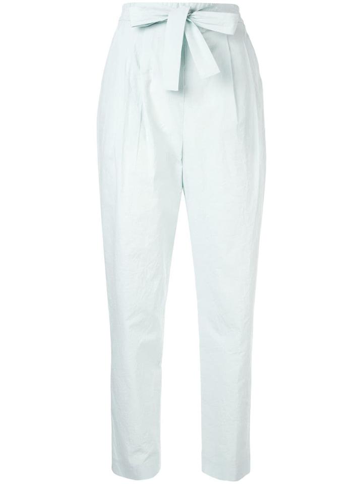 Paule Ka Waist-tied Tailored Trousers - Green