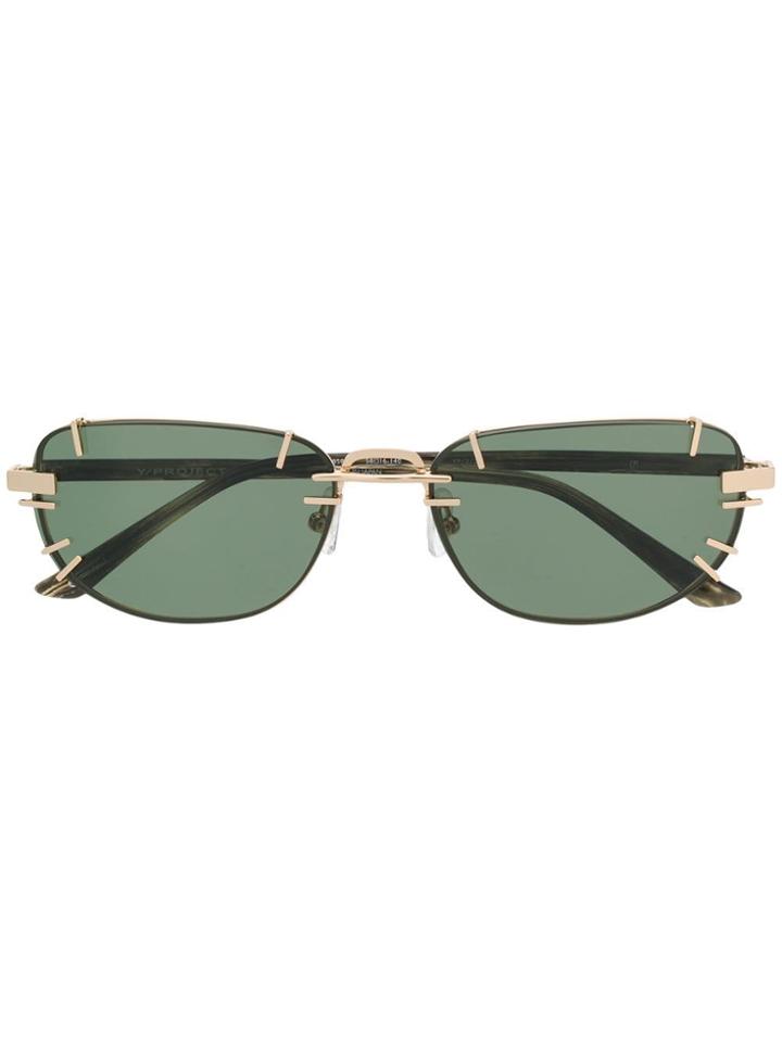 Linda Farrow Rectangular Shaped Sunglasses - Brown