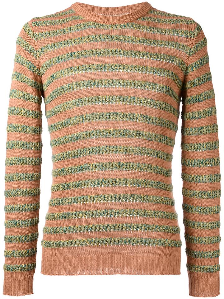 Nuur Striped Jumper, Men's, Size: 52, Brown, Cotton