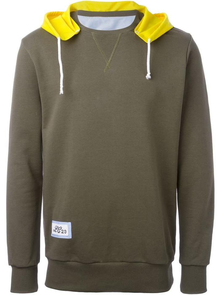 Lc23 Removable Hood Sweatshirt, Men's, Size: L, Green, Cotton