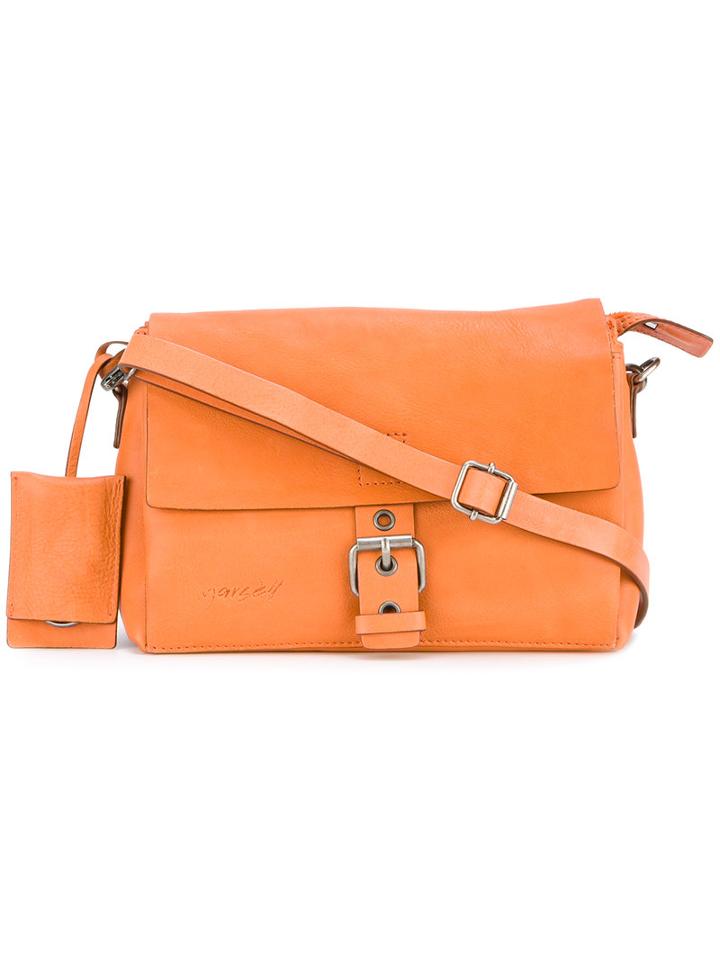 Marsèll Buckle Detail Crossbody Bag, Women's, Yellow/orange, Leather