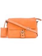 Marsèll Buckle Detail Crossbody Bag, Women's, Yellow/orange, Leather