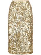 Michael Kors Sequinned Pencil Skirt - Gold