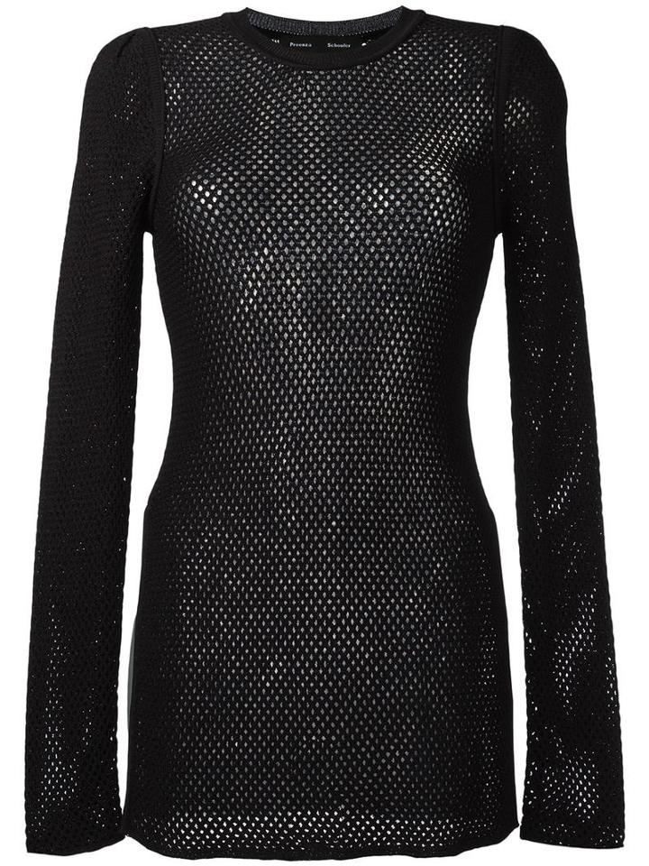 Proenza Schouler Mesh Jumper, Women's, Size: Medium, Black, Viscose/polyester