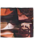 Roberto Cavalli Bleached Logo Scarf - Brown