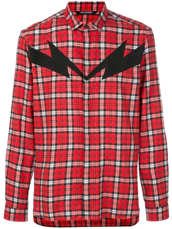 Neil Barrett Tartan Shirt - Red