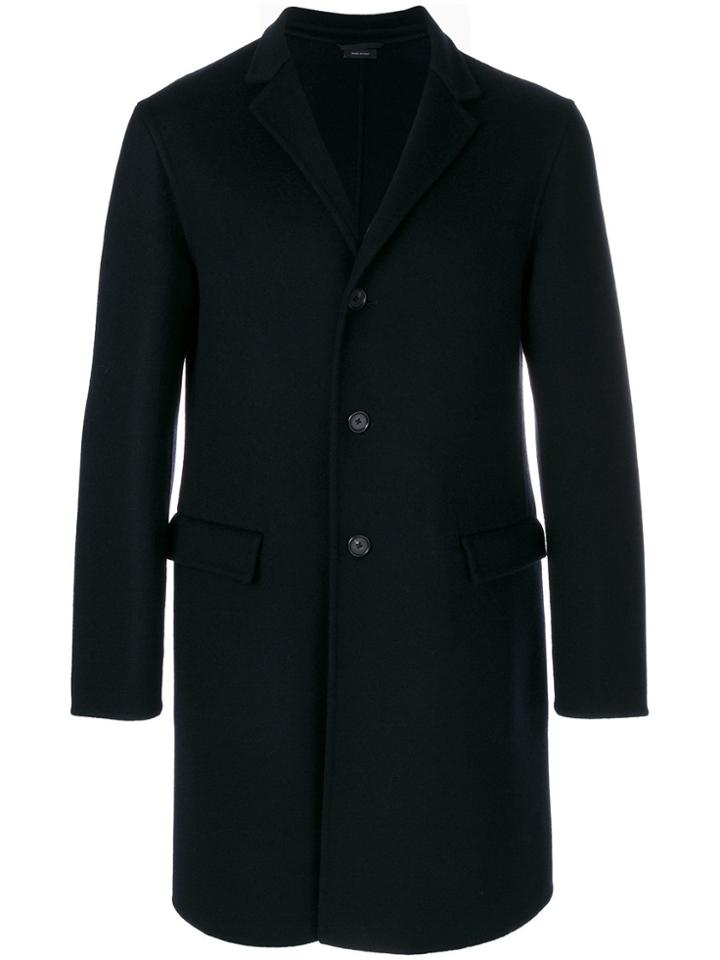 Jil Sander Fitted Button Up Coat - Blue
