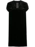 Rick Owens Velvet Shift Dress - Black