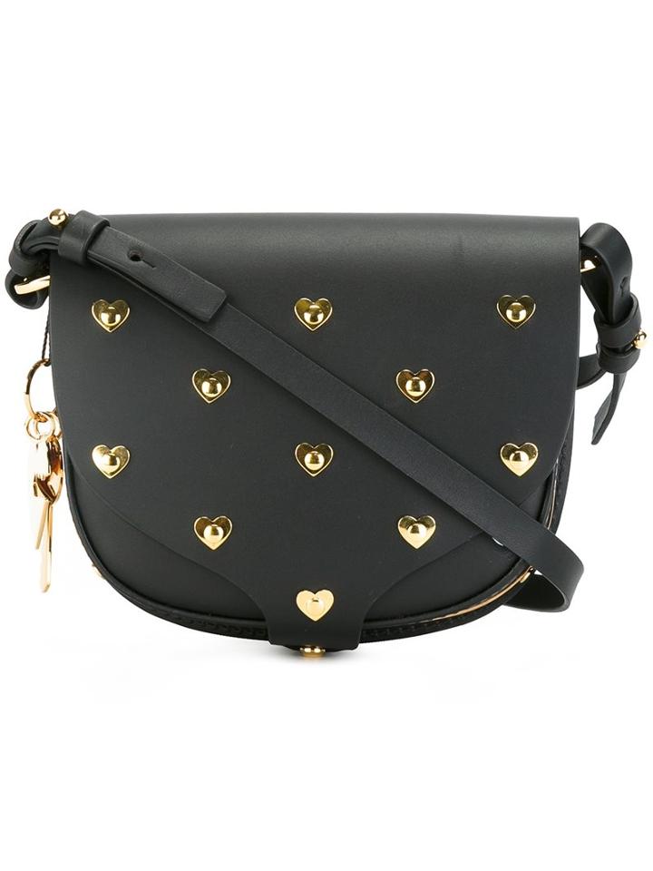 Sophie Hulme Mini 'barn Heart' Crossbody Bag, Women's, Black