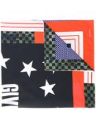 Givenchy Check And Star Print Scarf - Multicolour