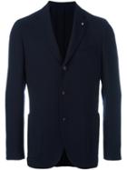 Lardini Three Button Blazer, Men's, Size: 50, Blue, Cupro/viscose/wool