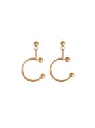 Burberry Crystal Charm Gold-plated Hoop Earrings - Metallic