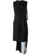 Maison Margiela Draped Asymmetric Dress, Women's, Size: 44, Black, Silk/acetate/polyamide