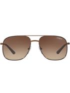 Vogue Eyewear Gigi Hadid Capsule Large Aviator Sunglasses - Brown