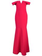Likely Bardot Evening Dress - Red
