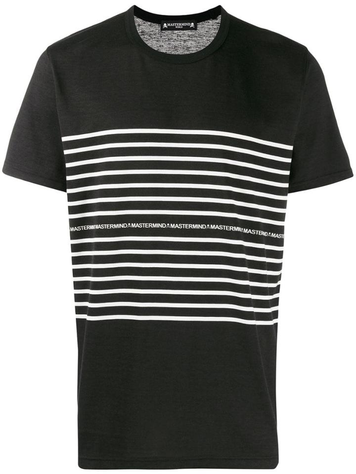 Mastermind World Striped Skull T-shirt - Black