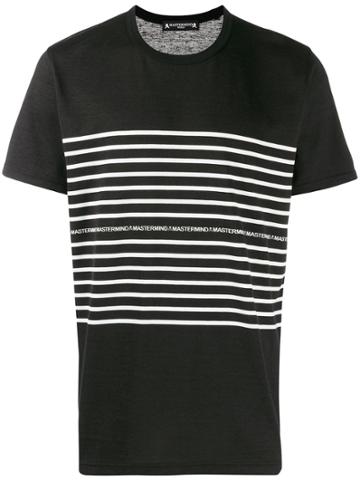 Mastermind World Striped Skull T-shirt - Black