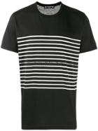 Mastermind World Striped Skull T-shirt - Black