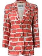Moschino Vintage Brick Print Blazer