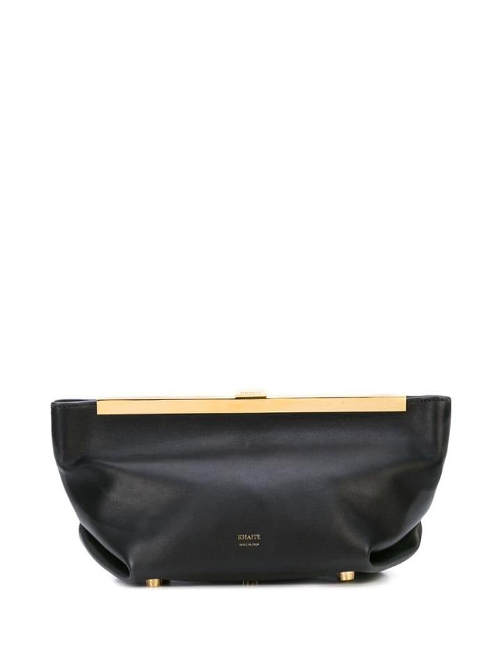 Khaite The Envelope Pleat Clutch Bag - Black
