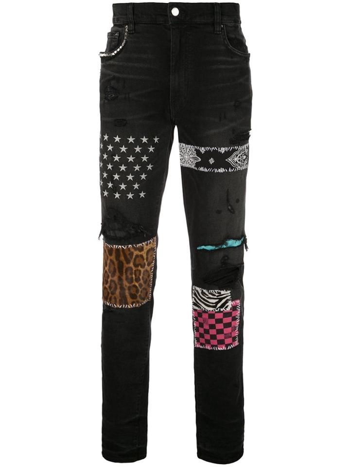 Amiri Stud Detail Jeans - Black