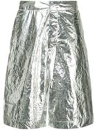 Oamc Metallic Shorts - Silver