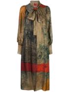 Uma Wang Abstract Print Dress - Multicolour