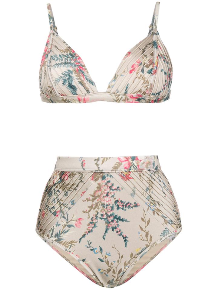Zimmermann Floral Print Bikini - Nude & Neutrals