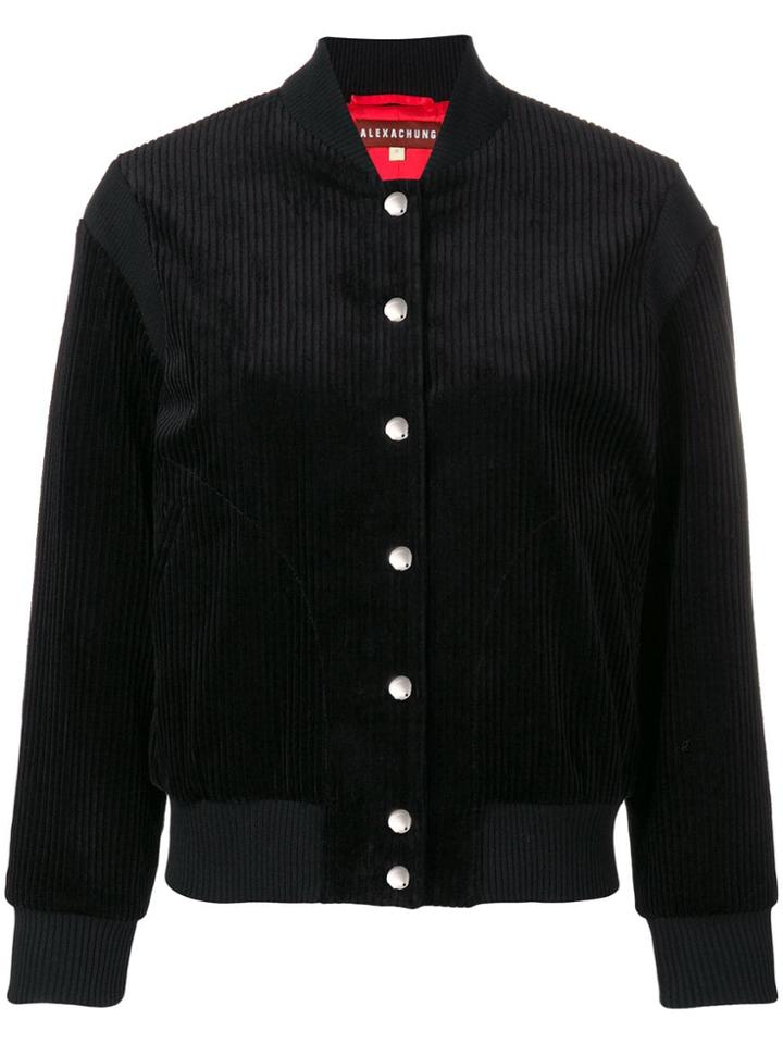 Alexa Chung Corduroy Bomber Jacket - Black