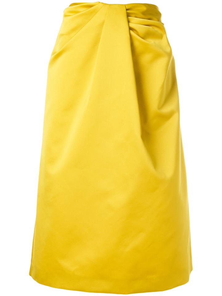 Rochas Draped Waist Skirt - Yellow & Orange