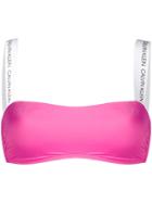 Calvin Klein Logo Shoulder Strap Bikini Top - Pink
