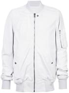Rick Owens Slim Fit Bomber Jacket - White