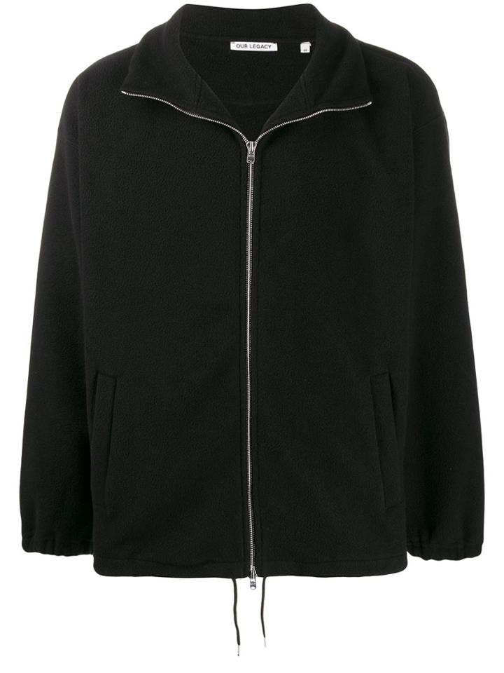Our Legacy Zip-up Funnel-neck Hoody - Black